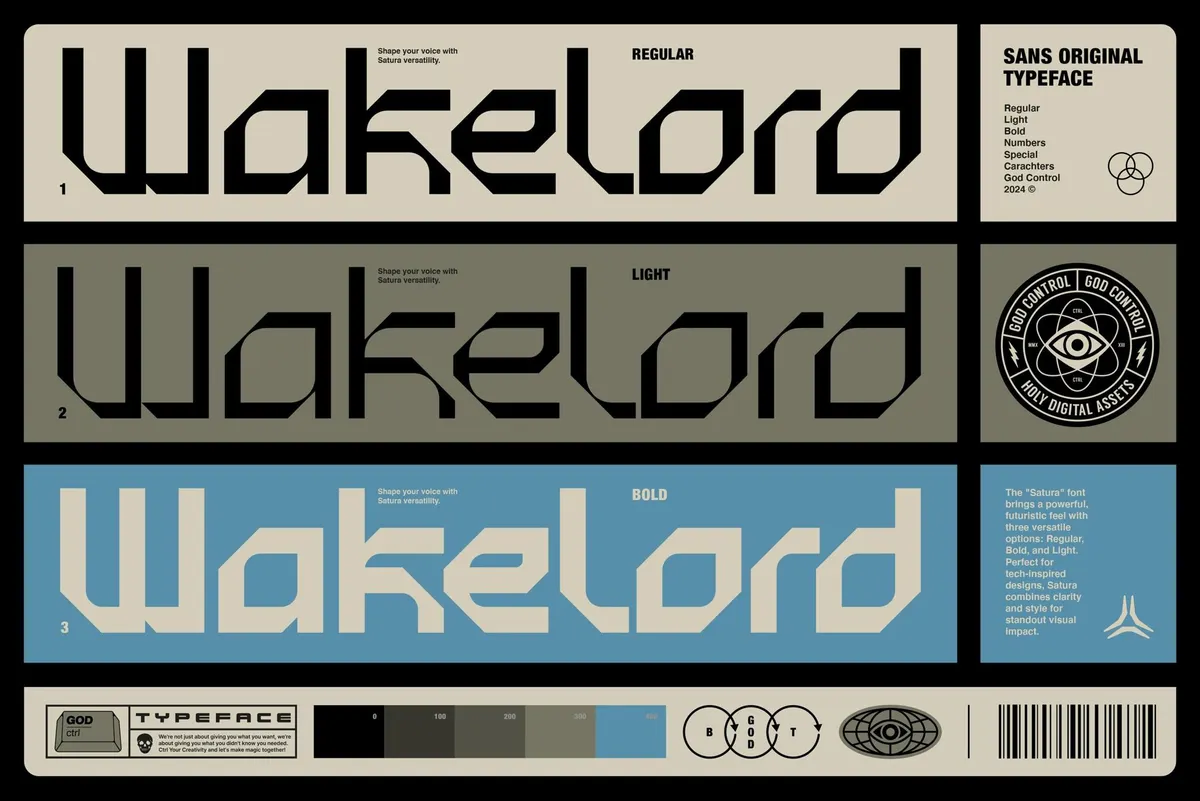 Satura Display Typeface Family