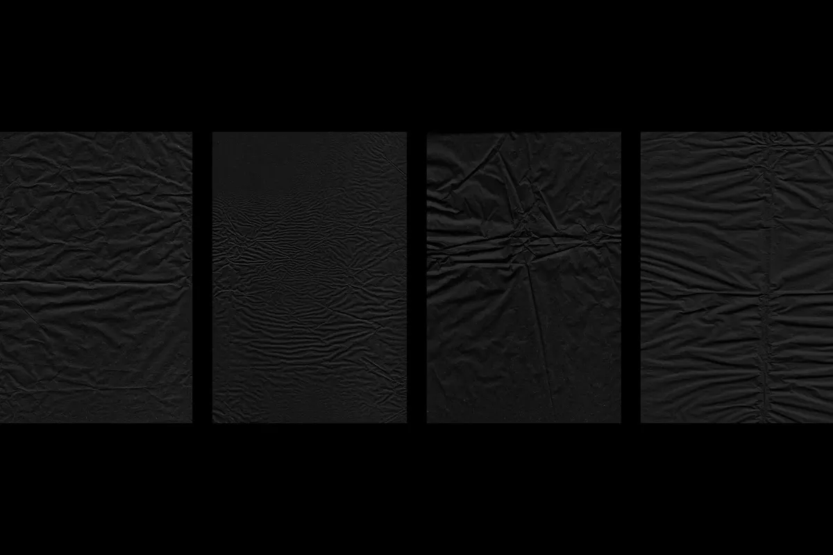 Black Crumpled Paper Textures