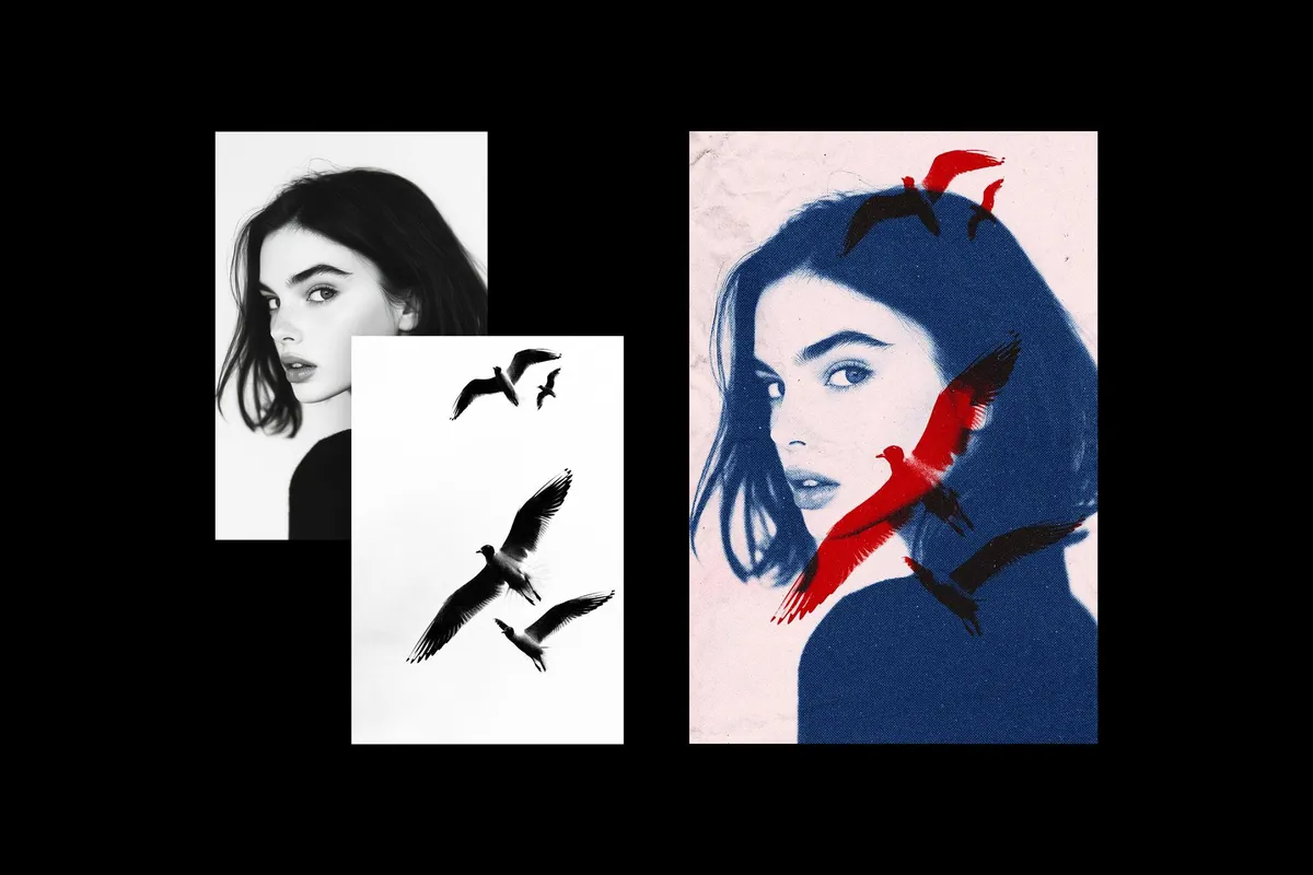 Overprint Photo Effect