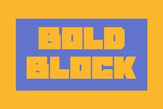 Bold Block Font
