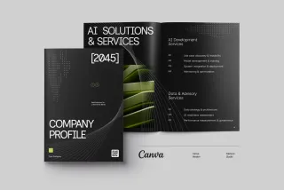 CANVA Minimalist AI Company Profile Template