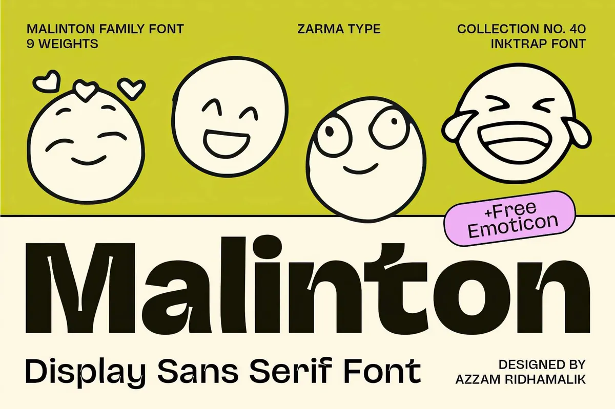 Malinton — Display Sans Font Family