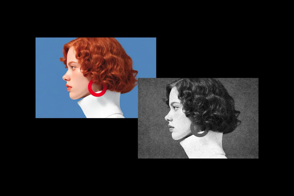 Retro Halftone Photo Effect