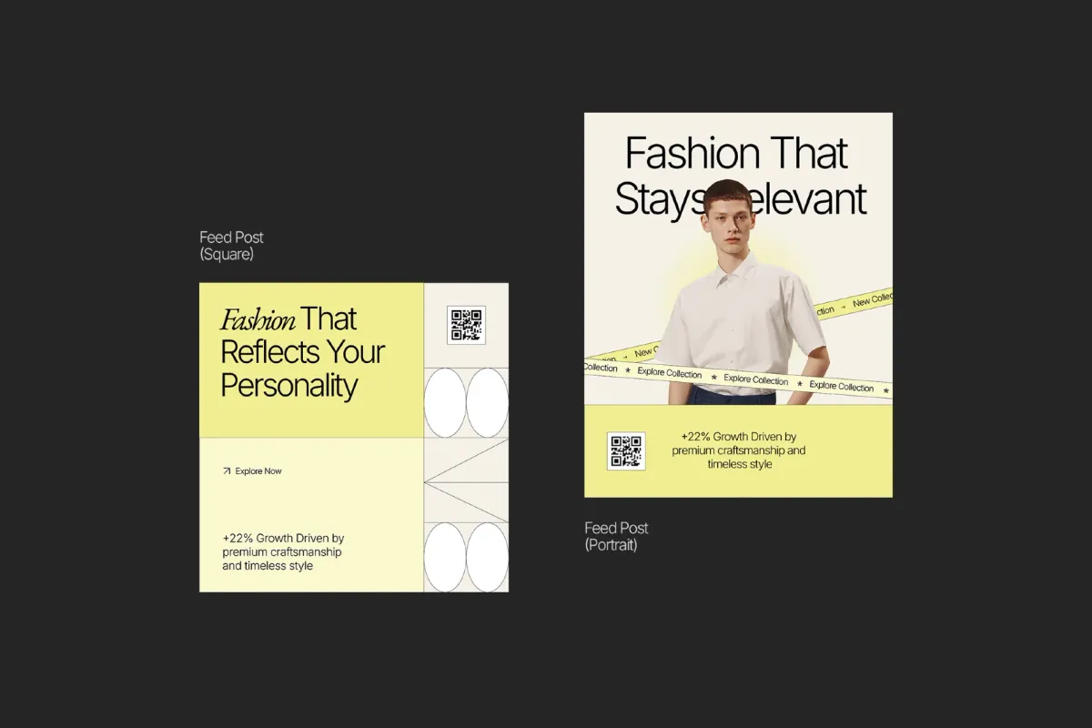 Editorial Fashion LinkedIn Kit — Canva & Affinity Template
