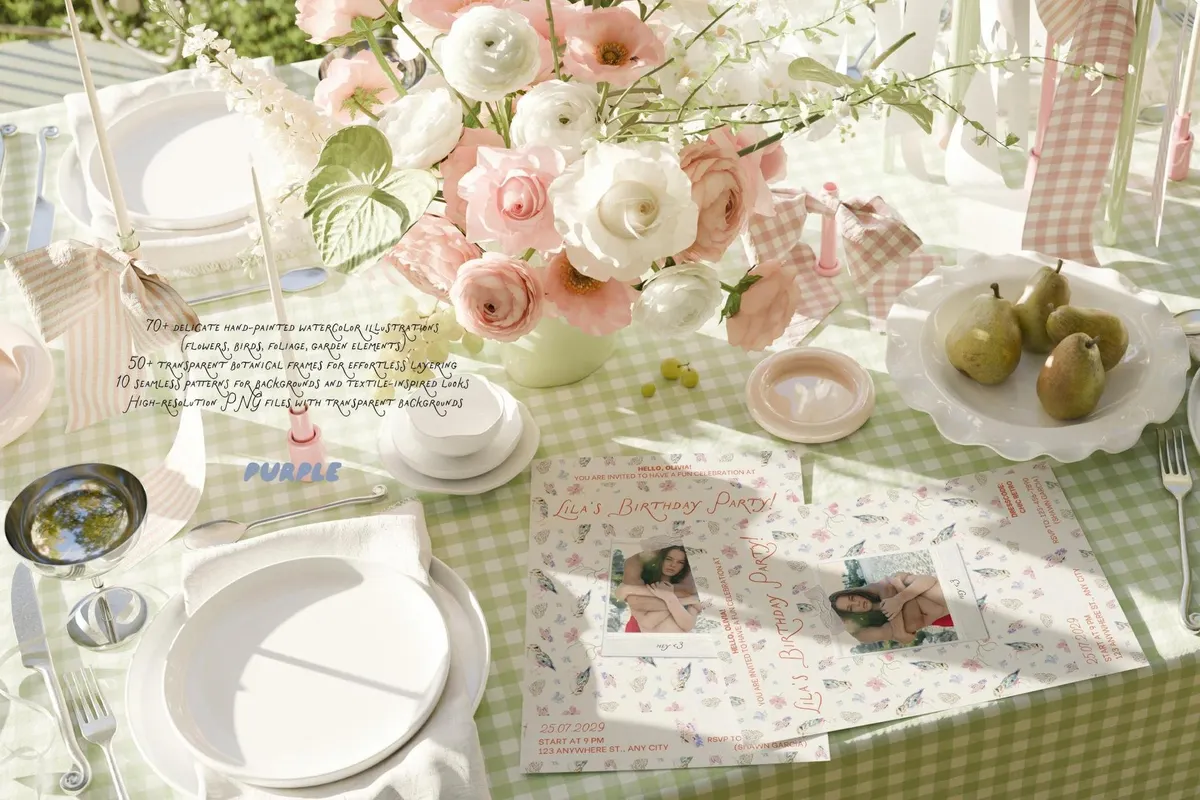 Eden Garden: Watercolor Clipart