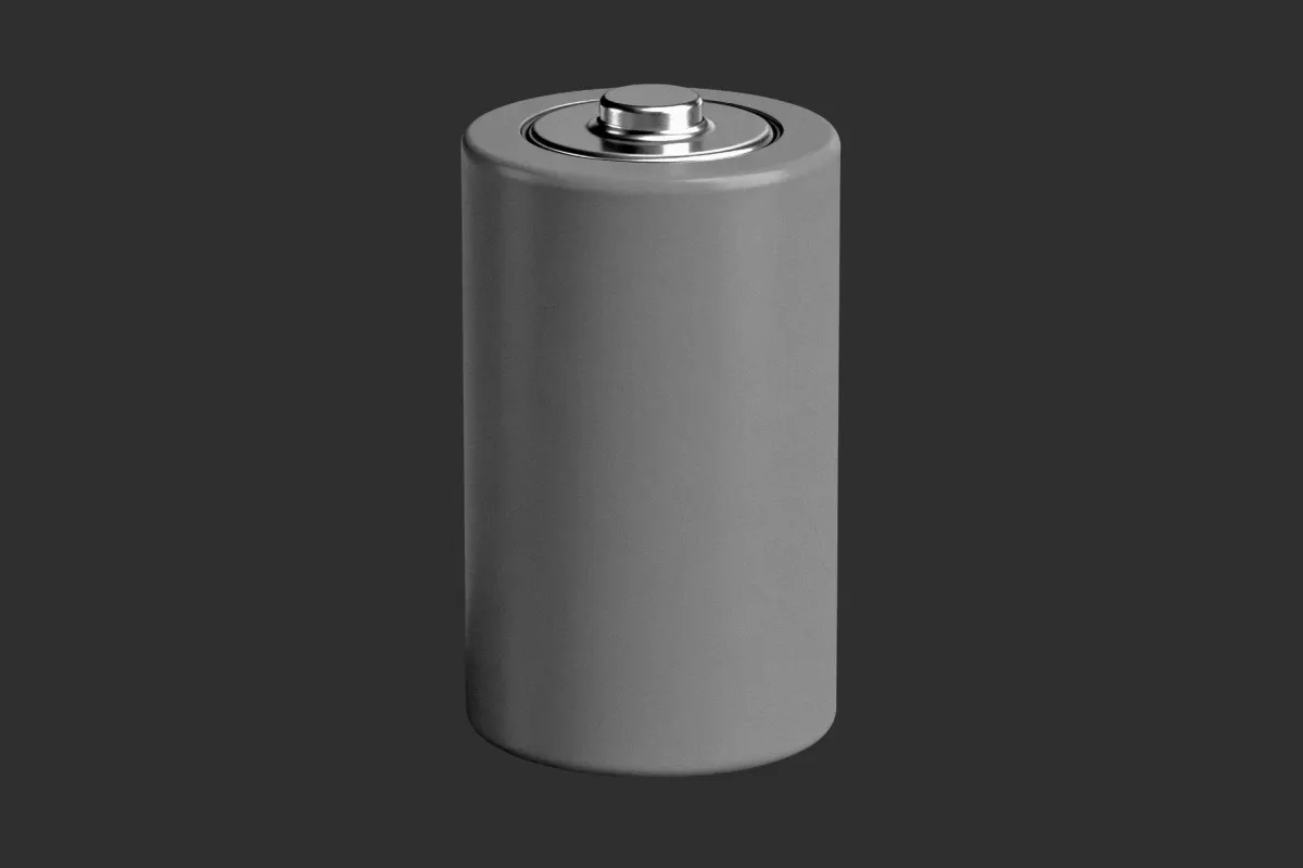 D Type Battery Mockup