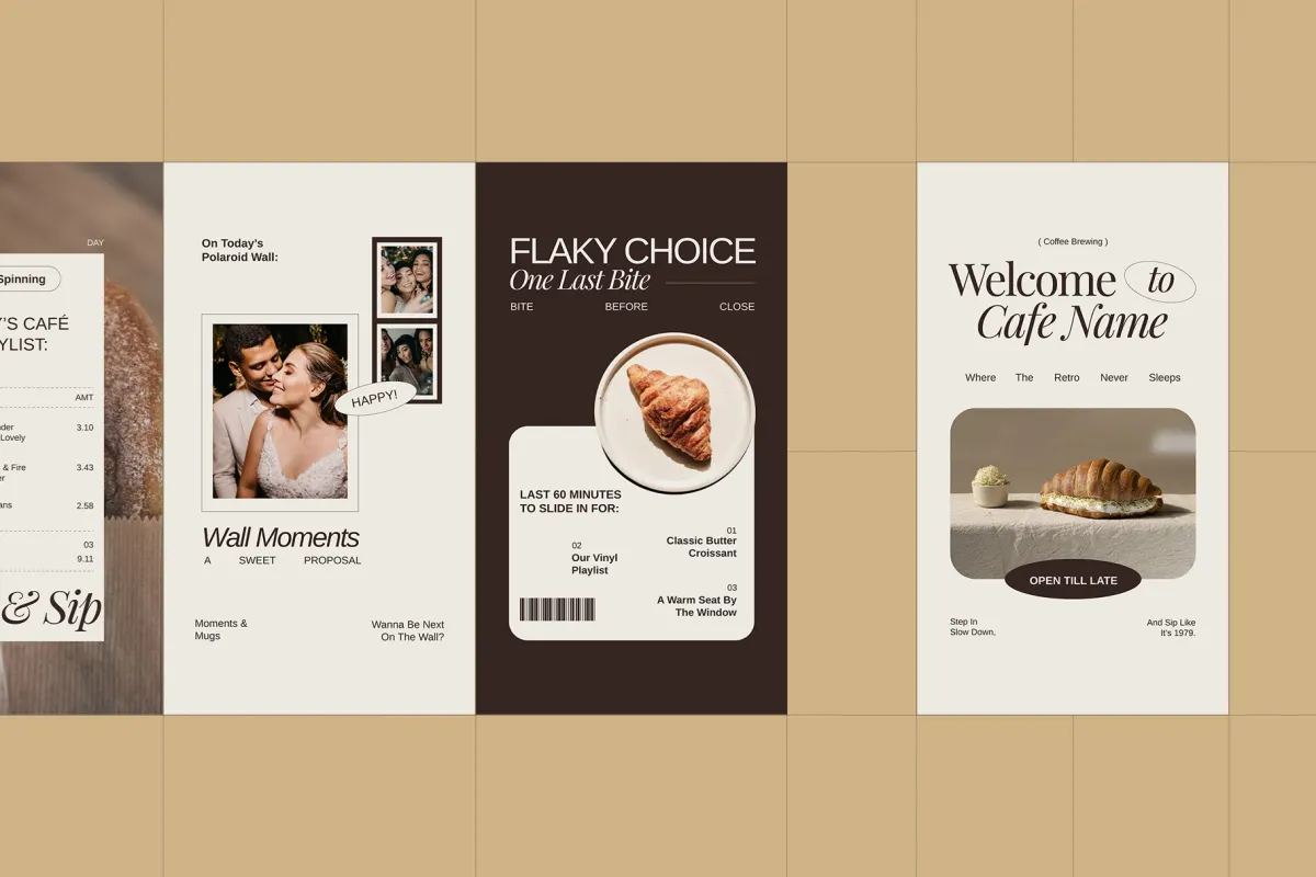 Nostalgic Cafe Instagram Adobe Template