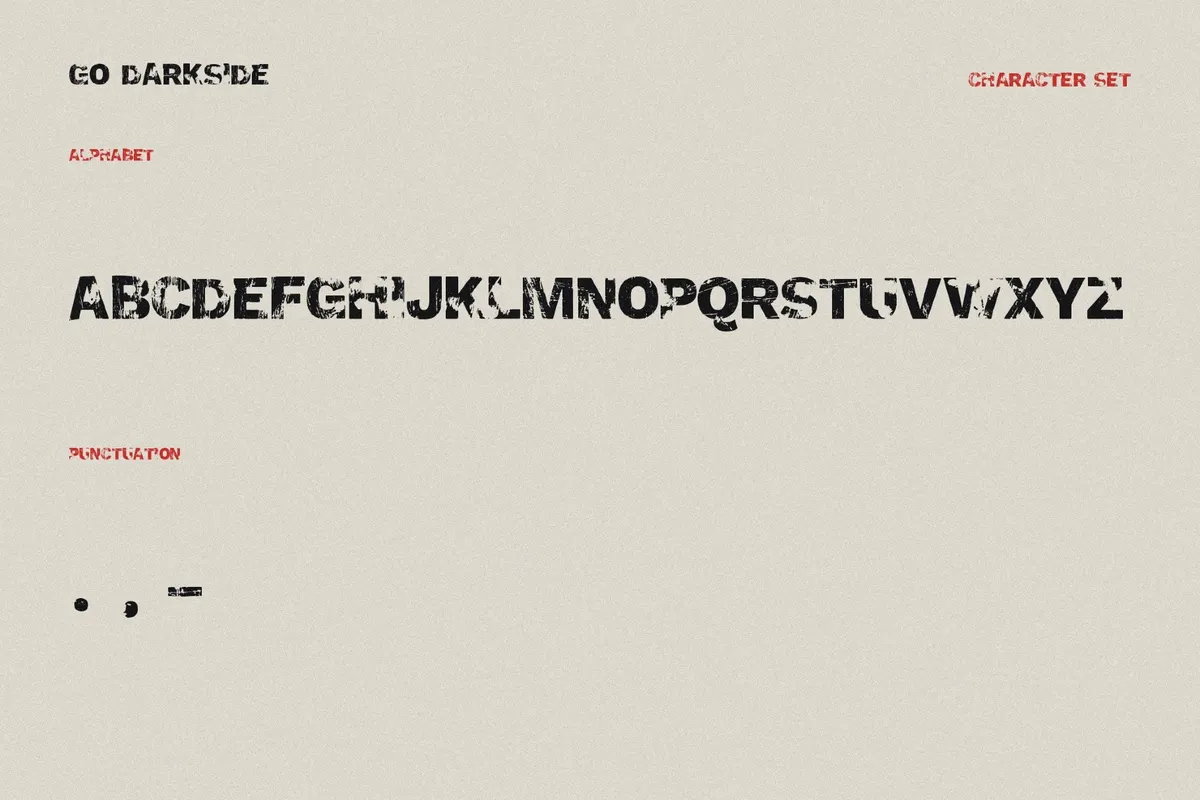 GO Darkside - Grunge Punk Font