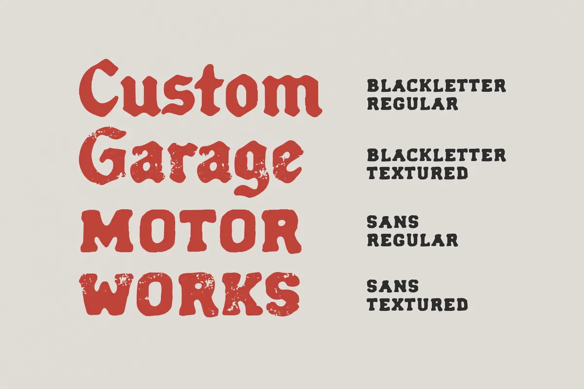 Forge Garage - Vintage Blackletter Font Duo