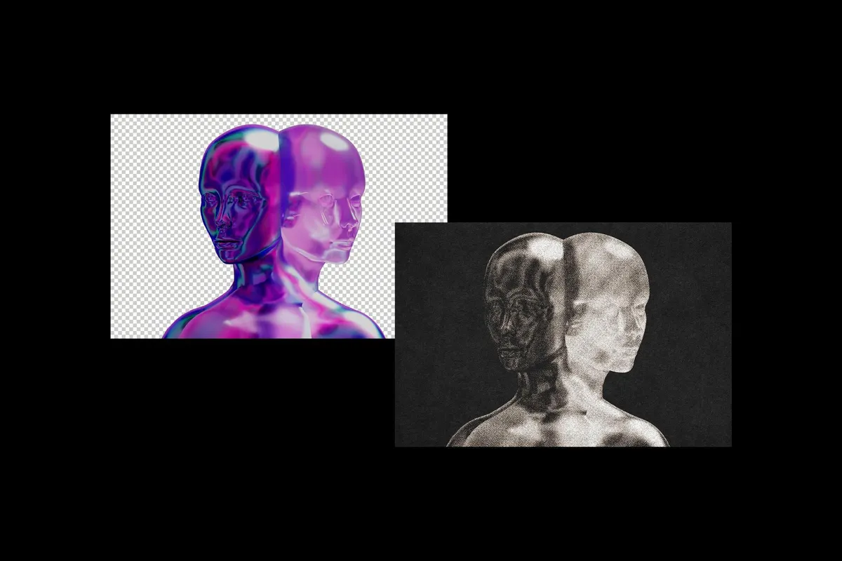 Dithering Printer Photo Effect