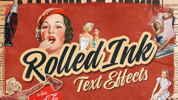 Rolled Ink Vector Text Effects