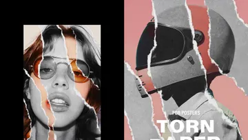 Mixed Torn Paper Poster Effect