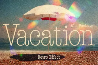 Vacation Postcard Photo Effect