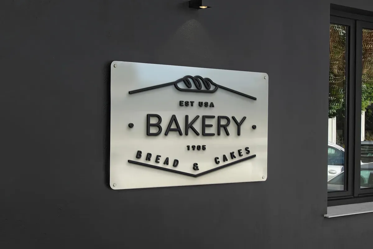 Storefront Plaque Sign Mockup