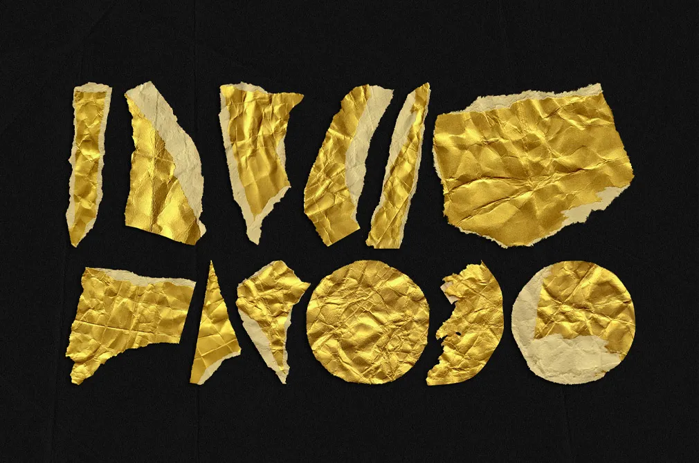 Gold Paper Textures: Elements