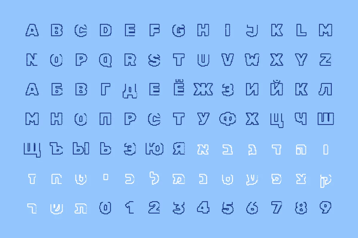 Rubik Iso - Free Outline Font