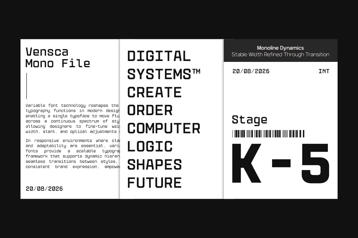 GC Vensca Mono - Modern Monospace Font