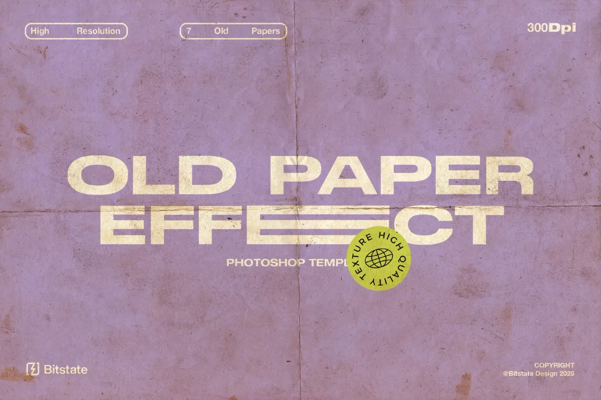 Old Paper Effect - Photoshop Template
