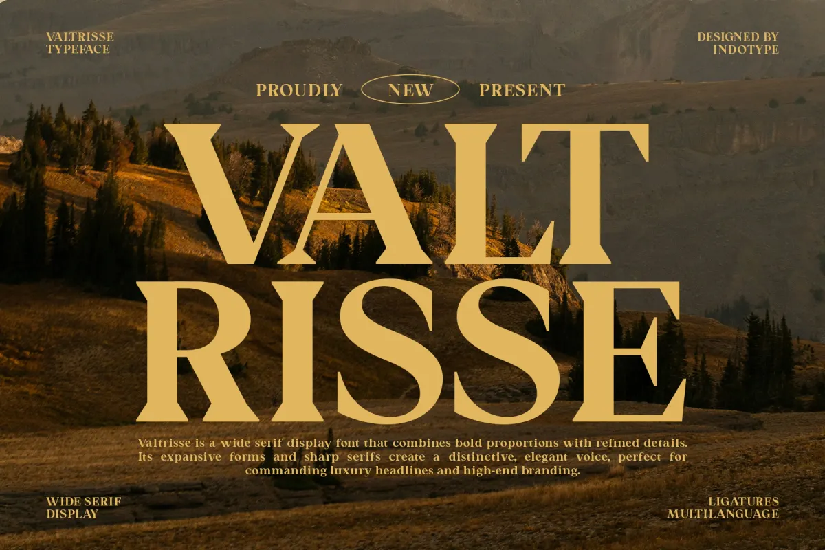 Valtrisse - Wide Serif Display Font