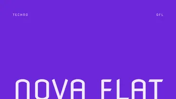 Nova Flat Techno Font