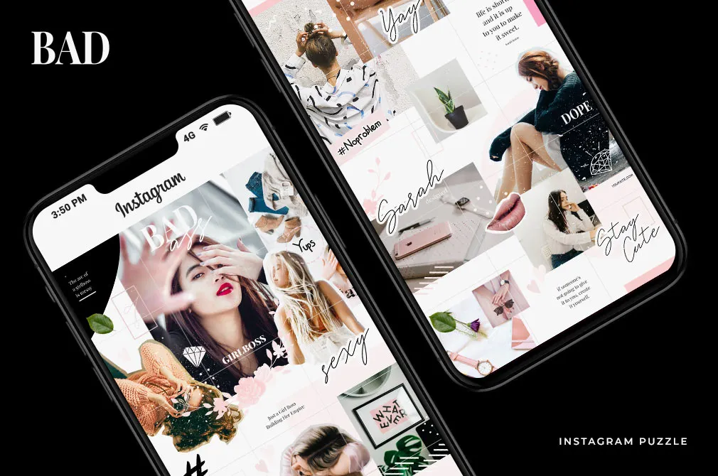 Bad Instagram Puzzle Templates