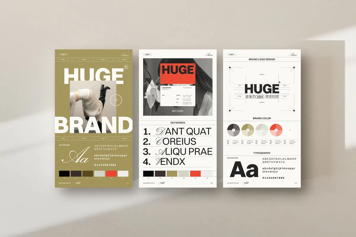 HUGE - Brand Identity Sheets Template