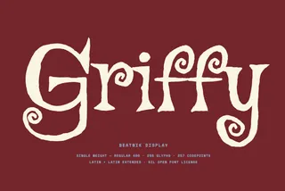Griffy - Free Spooky Display Font