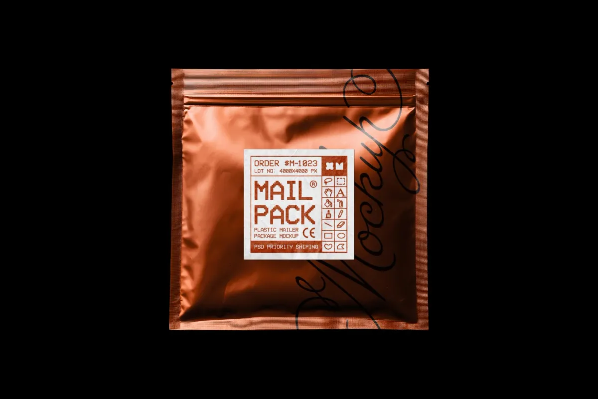 Plastic Mailer Package Mockup