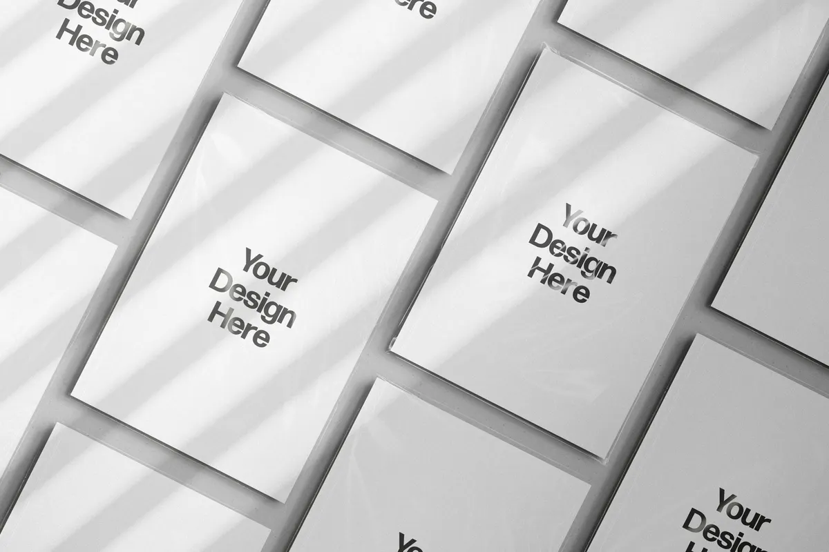 Plastic Sleeve A4 Magazines Mockup