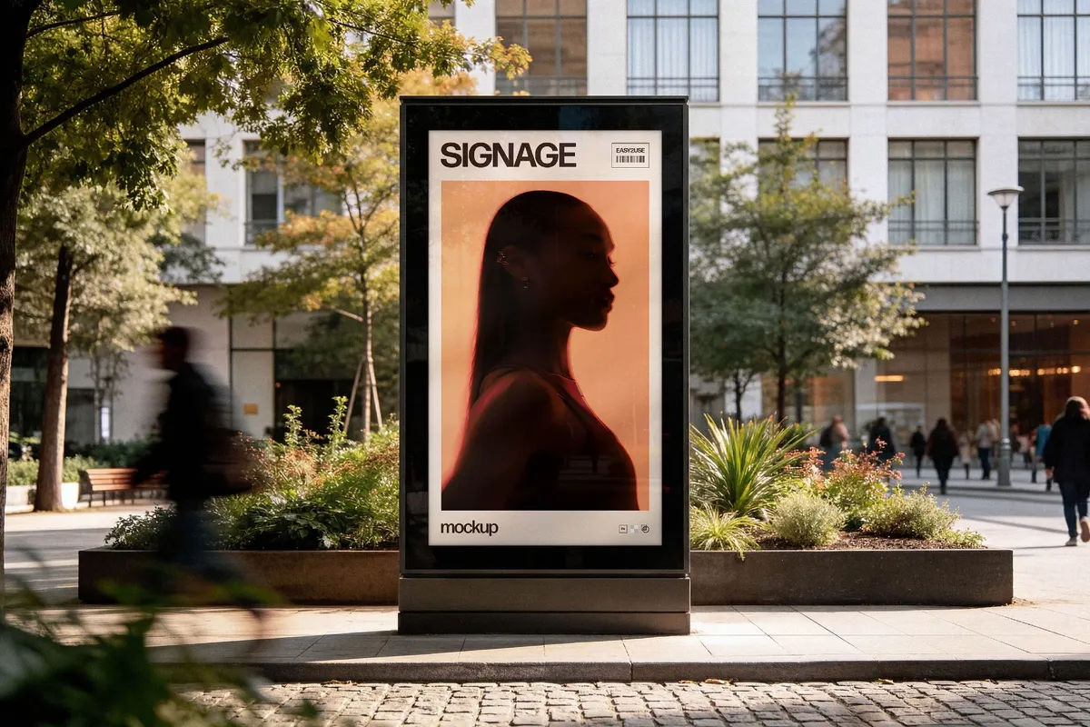 City Plaza Poster Lightbox Mockup