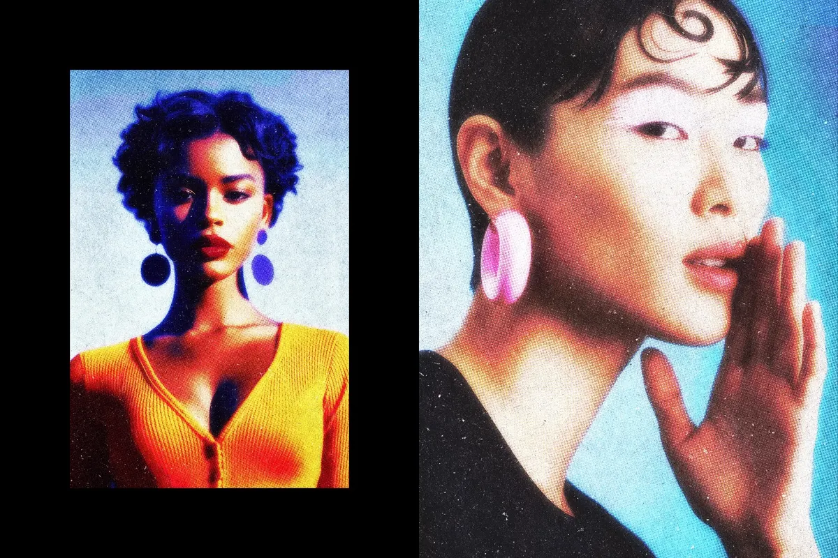 Dreamy Halftone Print Photo Effect