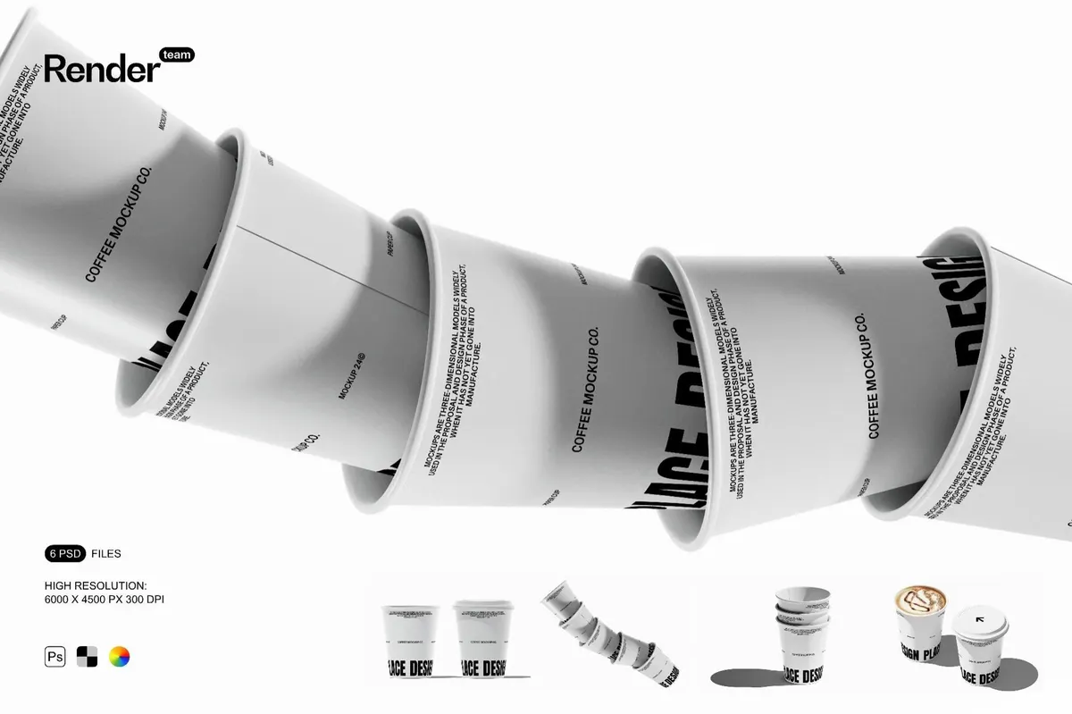 Paper Cup Mockup Set