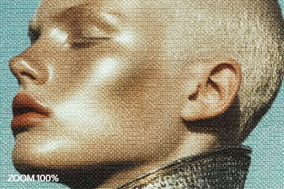 Knitted Fabric Photo Effect