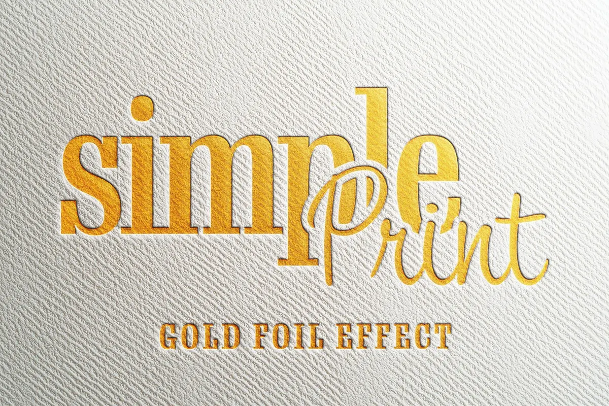 Pressed Gold Foil Logo Mockup