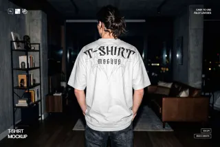 Indoor T-Shirt Mockup Back View