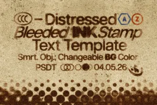 Distressed Bleeded Ink Stamp Text Effect