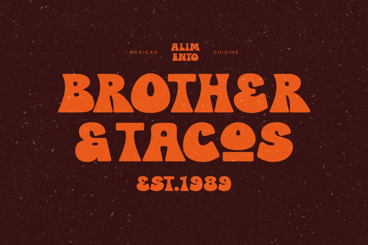 Mojito Youth - Vintage Groovy Display Font