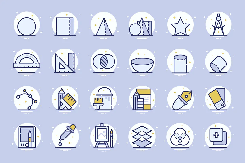 25 Design & Shapes Icons