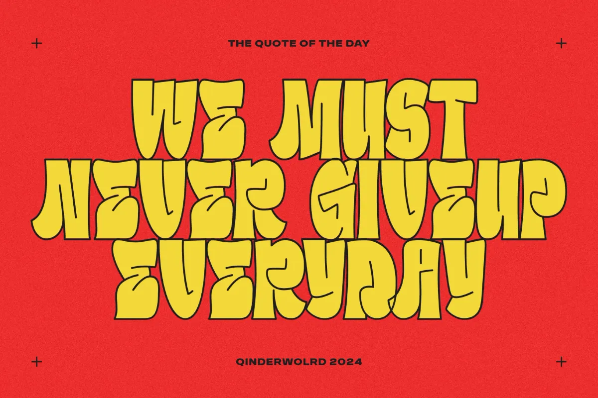 QinderWorld - Playful Graffiti Display Font