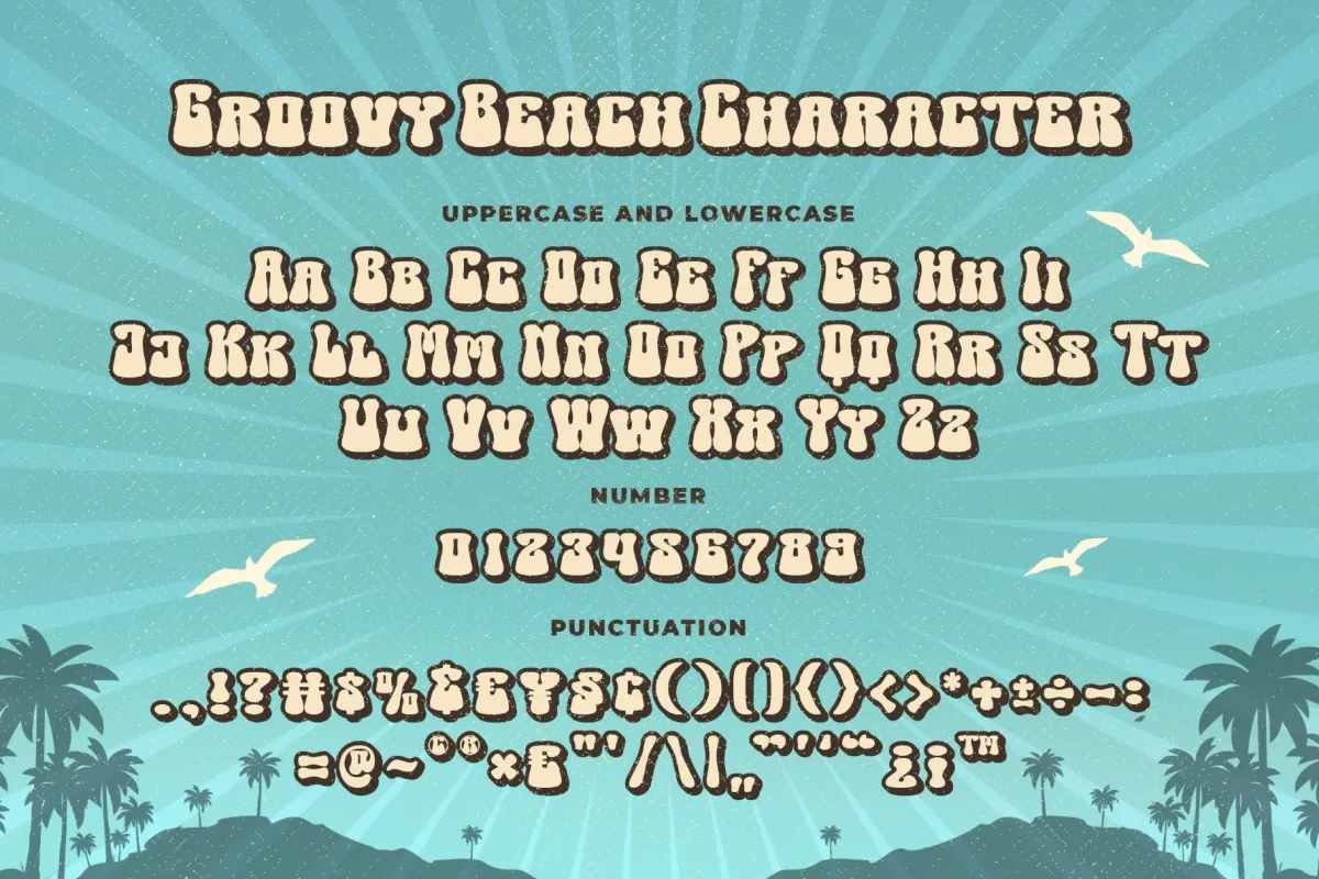Groovy Beach a Retro Groovy Font