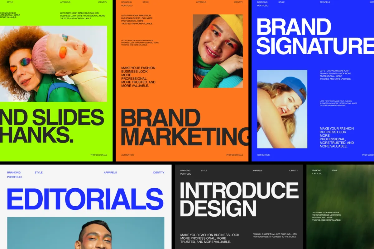 Colorful Brand Identity Social Media Bundle