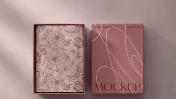 Tissue Paper & Box Packaging Mockup
