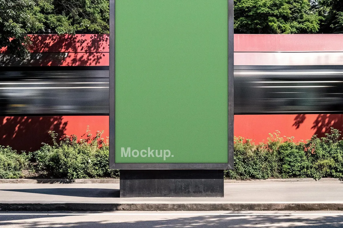 Train Station Vertical Screen Mockup