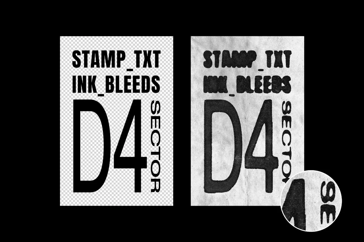 Letterpress Stamp Text Effect