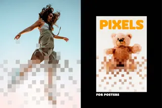 Pixel Dispersion Poster Photo Effect