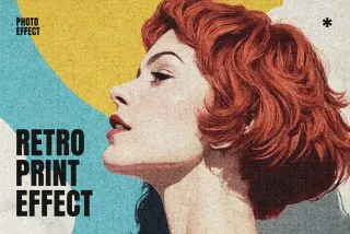 Retro Cardboard Print Effect