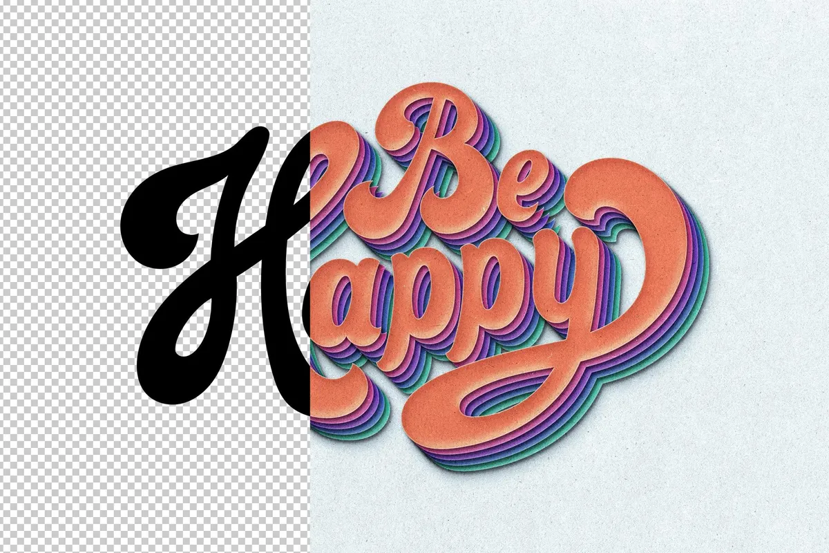 Cut Out Paper Text & Logo Effect