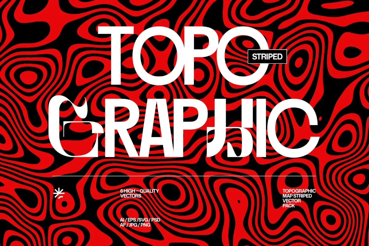 Topographic Contour Vector Pack