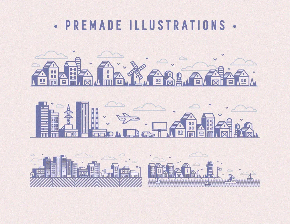 Scandinavian Summer Vector Set