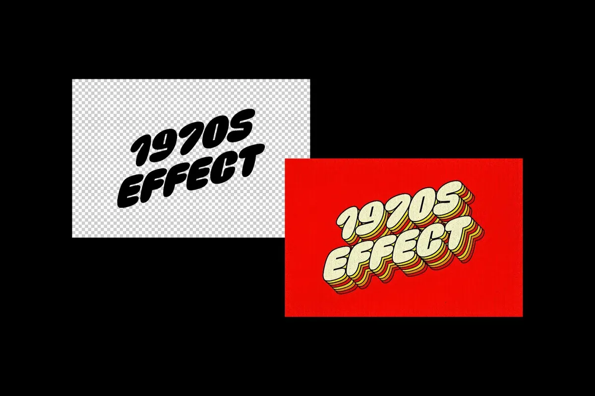 70s Retro Vibe Text Effect